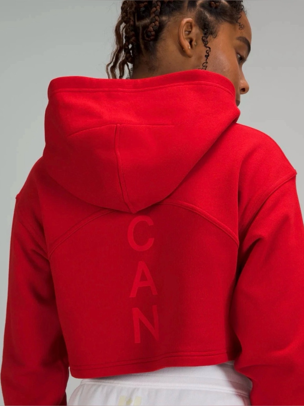 Lululemon All Yours Red Cropped Hoodie Size 8 Team Canada addition
